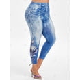 thumbnail image 2 of Floral de impresión en 3D del tamaño extra grande Jeggings Rosegal Leggings de talla grande, 2 of 5