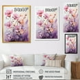 thumbnail image 4 of Designart "Poppy Meadows in Pink & Coral II" Floral Canvas Wall Art - Traditional Purple Poppies Bedroom Canvas Wall Art, 4 of 6