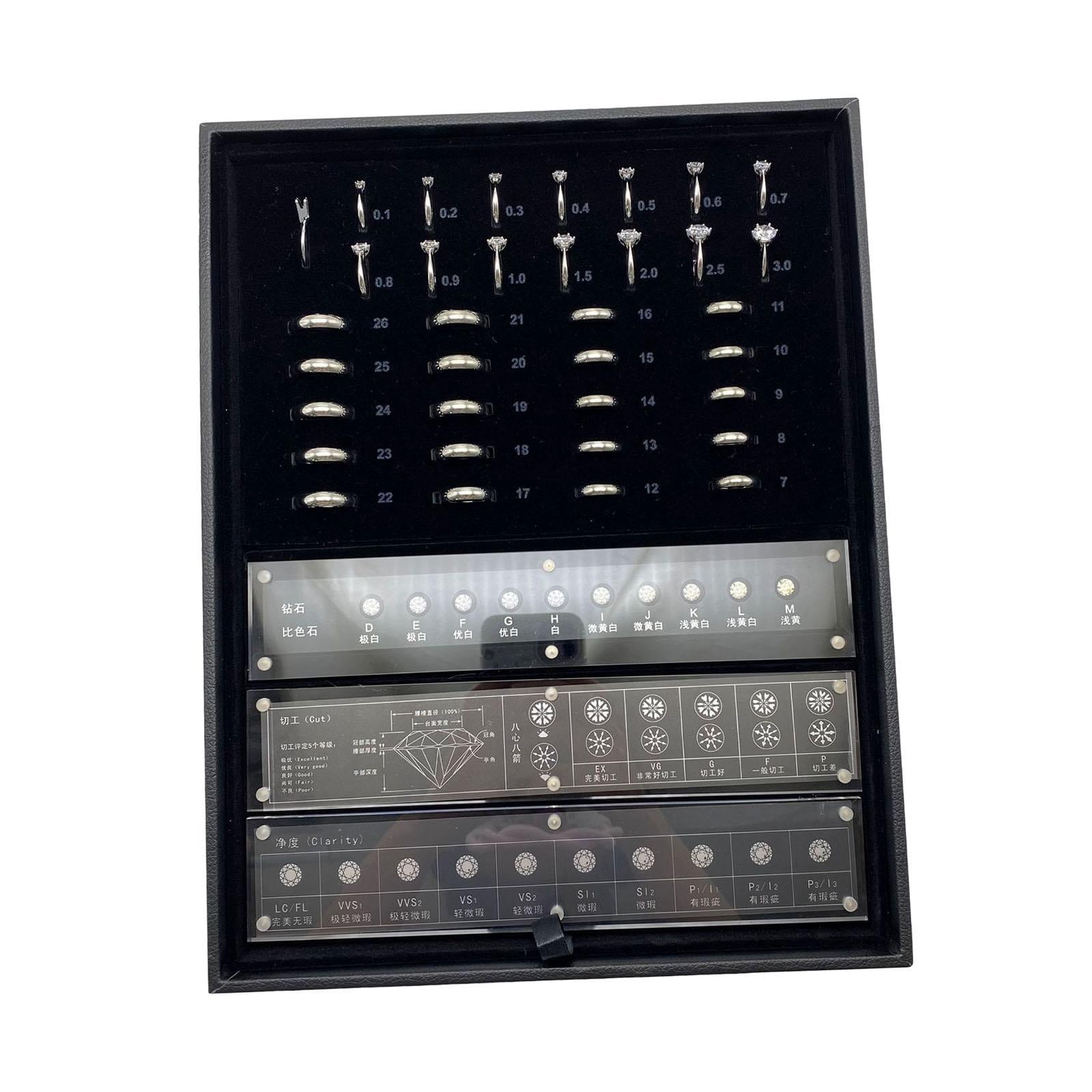 Segolike Diamond Tester Box Jewelry Testing Kit Diamond Selector Tool Case Diamond Test Kit Diamond Testing Kit for Grading Evaluation