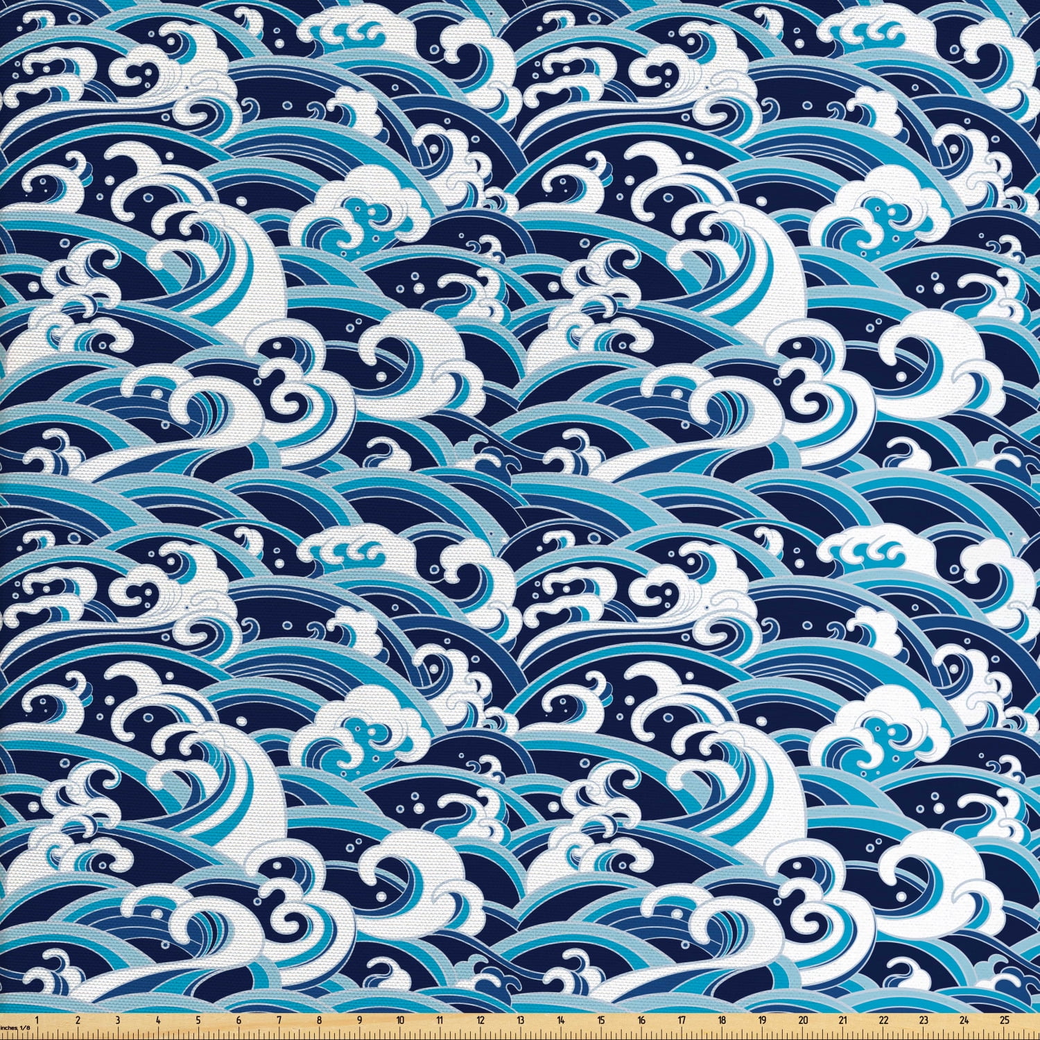 japanese-wave-fabric-by-the-yard-traditional-eastern-pattern-with