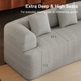 thumbnail image 4 of Wiilayok 146.5" Oversized Modular Cloud Sectional Couch,Large Chenille Curved Sofa with Deep Seat,7 Seater Sofa Couches for Living Room,No Assembly,Light Gray, 4 of 7