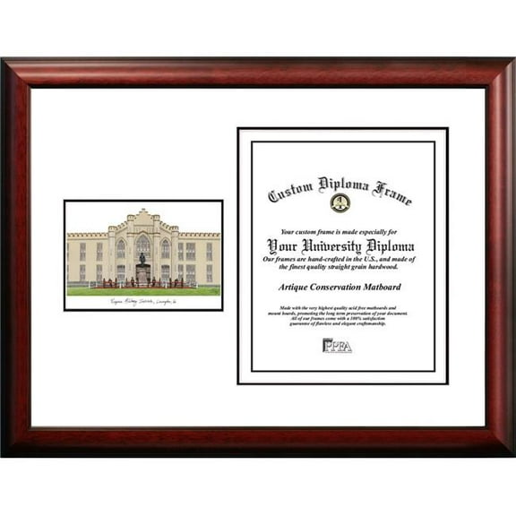 Campus Images VA984V Virginia Military Institute Scholar Stain Mahogany Frame