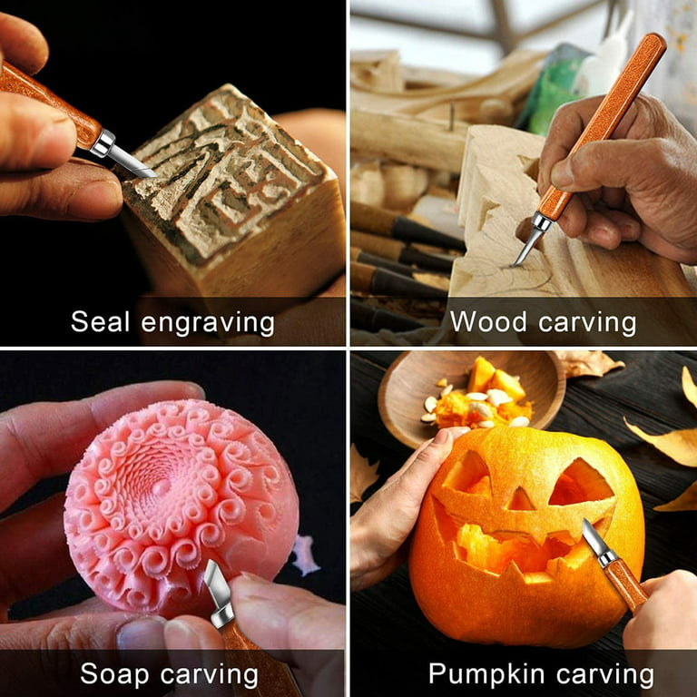 12pc Carving Set and 12oz Carving Mallet Starter Bundle