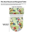 thumbnail image 7 of COEQINE Toilet Lid Cover and Toilet Tank Cover, Machine Washable Polyester Fabric Easy to Clean Toilet Lid Dust Cover 2 Piece Set, Daisy Floral Green Marble, 7 of 7