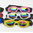 thumbnail image 2 of 1 pieza de gafas de sol para perros, protección ocular, plegables, con protección UV y correa (rosa), 2 of 5