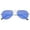 Silver / Blue, variant on sunglassLA Unisex Classic Teardrop Full Metal Flash Mirrored Flat Lens Aviator Sunglasses (Silver / Pink) - 56mm