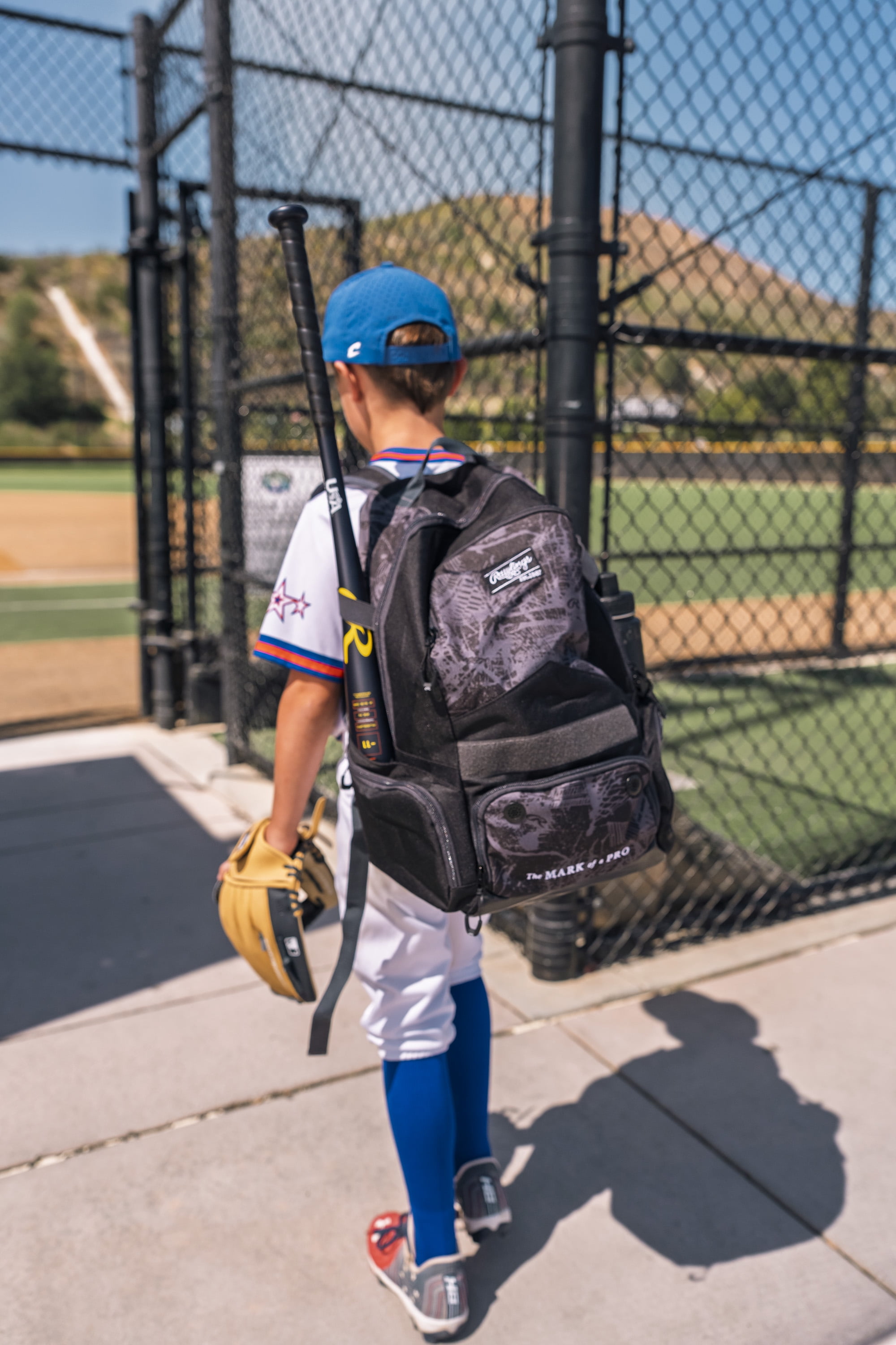 Rawlings Gamer Series Baseball Backpack | Bat & Gear Bag | Black