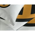 thumbnail image 4 of Ambesonne Hippie Quilted Bedspread Set 3 Pcs, 70's Peace Daisies, King Size, Black Marigold White, 4 of 5