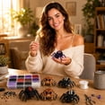 thumbnail image 2 of Halloween Spider Beading Kit, 4 Design DIY Beaded Craft Set with Tools and Instructions, Desktop Decor Gifts for Family Friends, 2 of 6