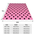 thumbnail image 3 of Lsque Rose red polka dots Pattern Fuzzy Fleece Throw Blanket Extra Large,Super Soft,Fluffy and Warm Blankets for Couch,Bed,All Season Use-40"x30", 3 of 7