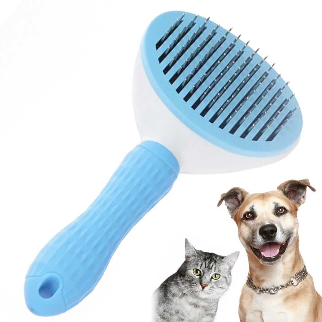 Nobrand Pet Grooming Brush Plastic Steel Needle Self Cleaning Brush Dog Shedding Comb Other