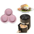 thumbnail image 6 of Plertrvy Baking Trays Clearance, Silicone Air Fryer Egg Pan 1 Pcs Reusable Air Fryer Egg Non Stick Air Fryer Baking Pan 3 Cavity Silicone Pans for Baking Hamburger Bun Pan Air Fryer Accessories, 6 of 8