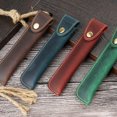 thumbnail image 3 of Trousse en Cuir Véritable Fait Main Style Rétro Vintage Créatif Papeterie Scolaire FM Bleu, 3 of 6