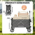 thumbnail image 2 of PORTABLE 400L Collapsible Wagon, Folding Wagon Cart , Beach Wagon with Big Wheels, 450LB Heavy Duty Foldable Wagon, Large Capacity Wagon for Camping, Sports, Garden, Baseball, 2 of 9