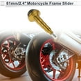 thumbnail image 2 of Unique Bargains 0.63" Motorcycle Slider Frame Aluminum Alloy Plastic Wheel Fairing Protection Crash Pad Protector Guard 2.4" 5.87"  Gold Tone 1 Pcs, 2 of 7