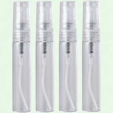 Mini Portable Spray Bottle 10 Pack, Clear Plastic 5ml/8ml/10ml Empty Fine Mist Pen Perfume Bottle for Travel, Refillable Sample Container