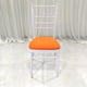 thumbnail image 2 of Funda elástica de licra para asiento de silla, color naranja, 2 of 8