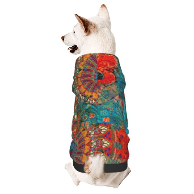 Balery Mandala Colorful Sudadera con Capucha para Perros Pequeños – Ropa para Mascotas, Disfraz para Perros y Gatos, Ideal para Fiestas y Cosplay-X-Small
