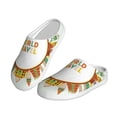 thumbnail image 2 of KLL World Travel3 Pattern Adult Unisex Cozy Slippers,Fuzzy Slip-on Slippers TPR Sole Slippers Comfort Plush Home Footwear for Indoor & Outdoor-8, 2 of 7