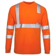 thumbnail image 2 of Mens Class 3 Safety Shirt Long Sleeve High Visibility Reflective Breathable Hi Vis Work Tee Construction Warehouse, 2 of 7