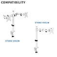 thumbnail image 3 of VIVO White Fully Adjustable Single Monitor Arm for Desk Mount Stand, 3 of 4