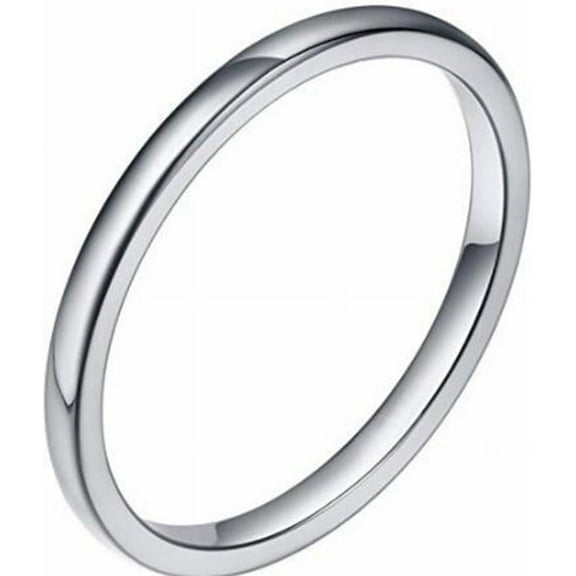 2MM Tungsten Carbide Stackable Ring Plain Wedding Band