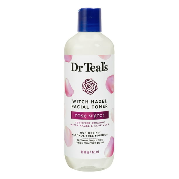 Dr Teal’s Rose Witch Hazel Facial Toner, 16 fl.oz.