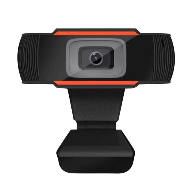 Webcam For Computer With Microphone 480P Resolution 30 FPS Five-Layer Glass Lens 180 Degree Tilt 360 Degree Rotation USB Plug And Play