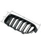 thumbnail image 5 of Dekewei Abs F30 Parrilla Frontal Tipo Riñón Para Bmw Serie 3 F30 F31 2012-2018 (Parrillas De Doble Listón Negro Brillante, 2 Unidades), 5 of 5