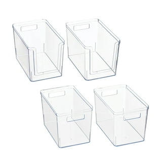 Sterilite Small Clear Plastic Narrow Storage Bin, Multipurpose