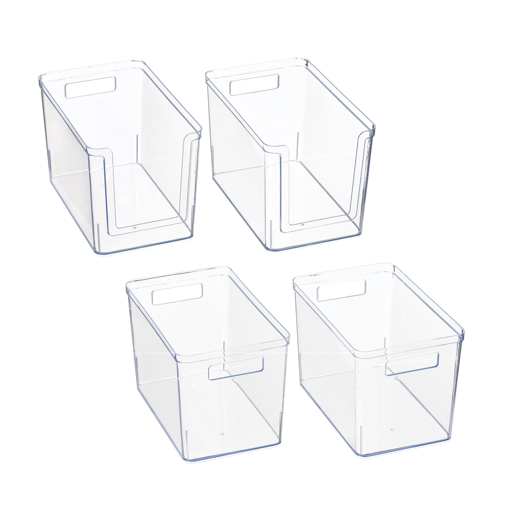 Mainstays 4-Piece Clear Plastic Pantry Storage Bin Set photo 1