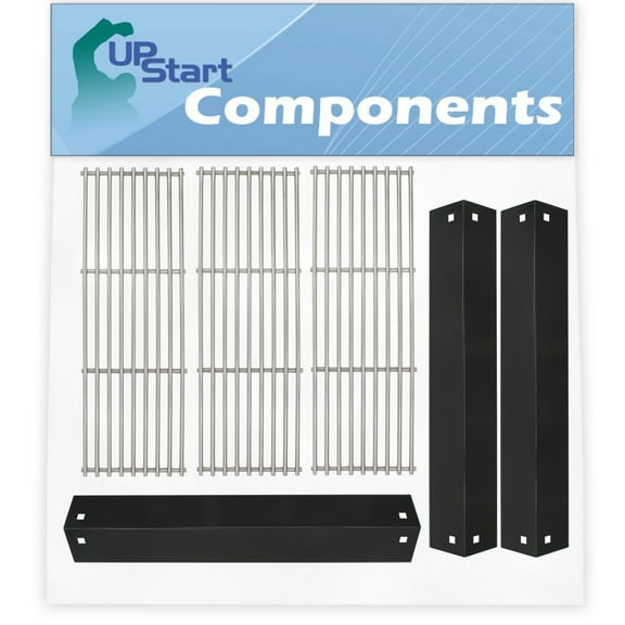 BBQ Grill Cooking Grates & Heat Shield Plate Tent Replacement Parts for King Griller 3008 - Compatible Barbeque Stainless Steel Grid & Porcelain Steel Flame Tamer, Guard, Deflector, Flavorizer Bar