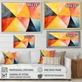 thumbnail image 5 of Designart "Soft Colors Tiles Geometric Serenity I" Extra Large Abstract Framed Wall Art - Modern Yellow Abstract Geometric Entryway Framed Wall Art Print, 5 of 7