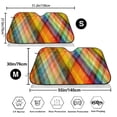 thumbnail image 3 of Picia Abstract Watercolors Tartan Curved Windshield Sunshade Accordion Folding Style Auto Shade for Car Truck SUV Van Blocks UV Ray Sun Visor Protector -Small, 3 of 7