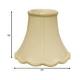 thumbnail image 3 of 12" Ivory Slanted Scallop Bell Monay Shantung Lampshade, 3 of 3