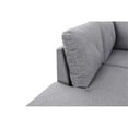 thumbnail image 3 of Starhome L Shaped Gray Couch with Ottoman(Pillows Included) Microfiber, 3 of 4
