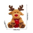 thumbnail image 3 of Deeceymbur 7.08x7.08x11.02in Christmas Deer Plush Toy Medium Sized Cotton Stuffed Animal Funny Tree Home Decor Gift, 3 of 6