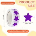 thumbnail image 2 of Etiquetas Estrelladas Uxcell de 3/4" 500 Pcs para Suministros de Maestros Violeta, 2 of 6