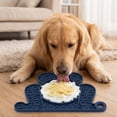 thumbnail image 3 of Frog Shaped Silicone Pet Lick Mat Multi-Texture Slow Feeder Tray Anti-Anxiety Suction Feeding Pad For Dogs Cats Wet Food Feeding(Dark Blue-20cm), 3 of 5