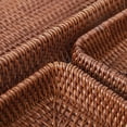 thumbnail image 2 of Bandeja para servir YANGQIHOME conjunto rectangular de 3 piezas color marrón oscuro, 2 of 8