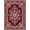 Red, Pattern 14, variant on ODIKA 8'x10' Washable Area Rug Non-Shedding, Easy Care, Vintage Web Featuring Ornate Spandrels Border Bands Carpect Deepburgundy for King Size Bedroom Under Bed, Master Suite