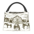 thumbnail image 1 of Balery Horses Grazing On Meadow Bolsa de Aislamiento Portátil – Bolsa de Almuerzo con Forro de Aluminio Mejorado, Funda Impermeable y Fácil de Limpiar para Picnic y Caja de Almuerzo, 1 of 6