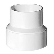Deflecto Duct Plastic Increaser and Reducer, 4" to a 3",White, IRB43