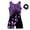 Black Purple Butterfly, variant on Aideaone Girl Gymnastic Leotards with Hair Scrunchie Sparkle Dance Unitards for 4-12Years