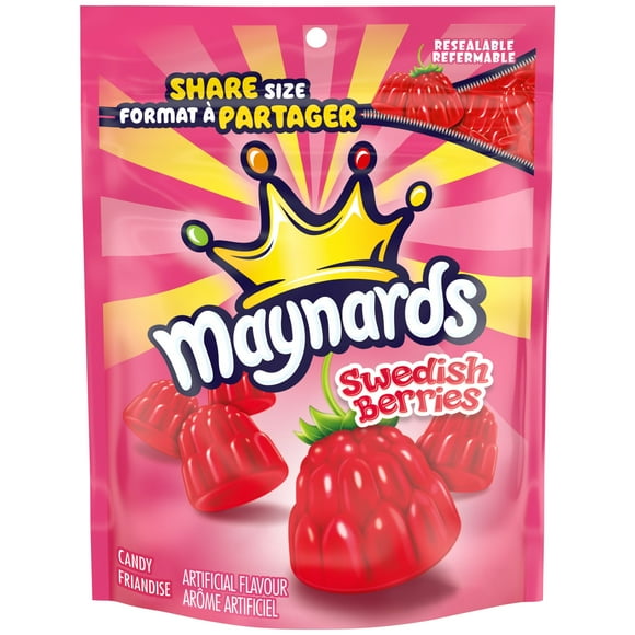 Maynards, Swedish Berries Candy, Gummy Candy, Sharing Size, 315 g