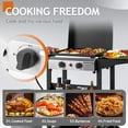 thumbnail image 5 of Ktaxon 2 Burner Propane Griddle Flat Top Gas Grill 20000 BTU with Lid,Ceramic Coated Cast Iron Pan,Side Shelves,Spice Rack,Wheels, 5 of 6
