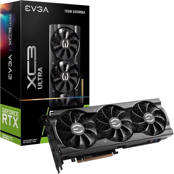Restored 12GB EVGA GeForce RTX 3080 TI XC3 Ultra Gaming GDDR6X PCI-E 12G-P5-3955-KR Graphic Card (Refurbished)