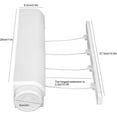 thumbnail image 2 of Wall Mounted Drying Rack, Collapsible Clothes Drying Rack with 4 Wires 3.2m Metal Retractable Clothes Drying Rack Heavy Duty Retractable Clothes Drying Rack, 2 of 5
