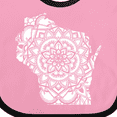 thumbnail image 4 of Inktastic Wisconsin Silhouette Mandala Boys or Girls Baby Bib, 4 of 4