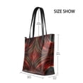 thumbnail image 2 of 11.8" x 11" Women's Aesthetic Leather Tote Bag, Zipper Closure Travel Shoulder Bag with Compartments, Ladies Purses Handbag Crimson Symmetry Gold, 2 of 6